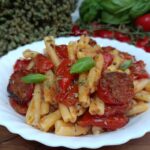Pasta con pomodorini al forno