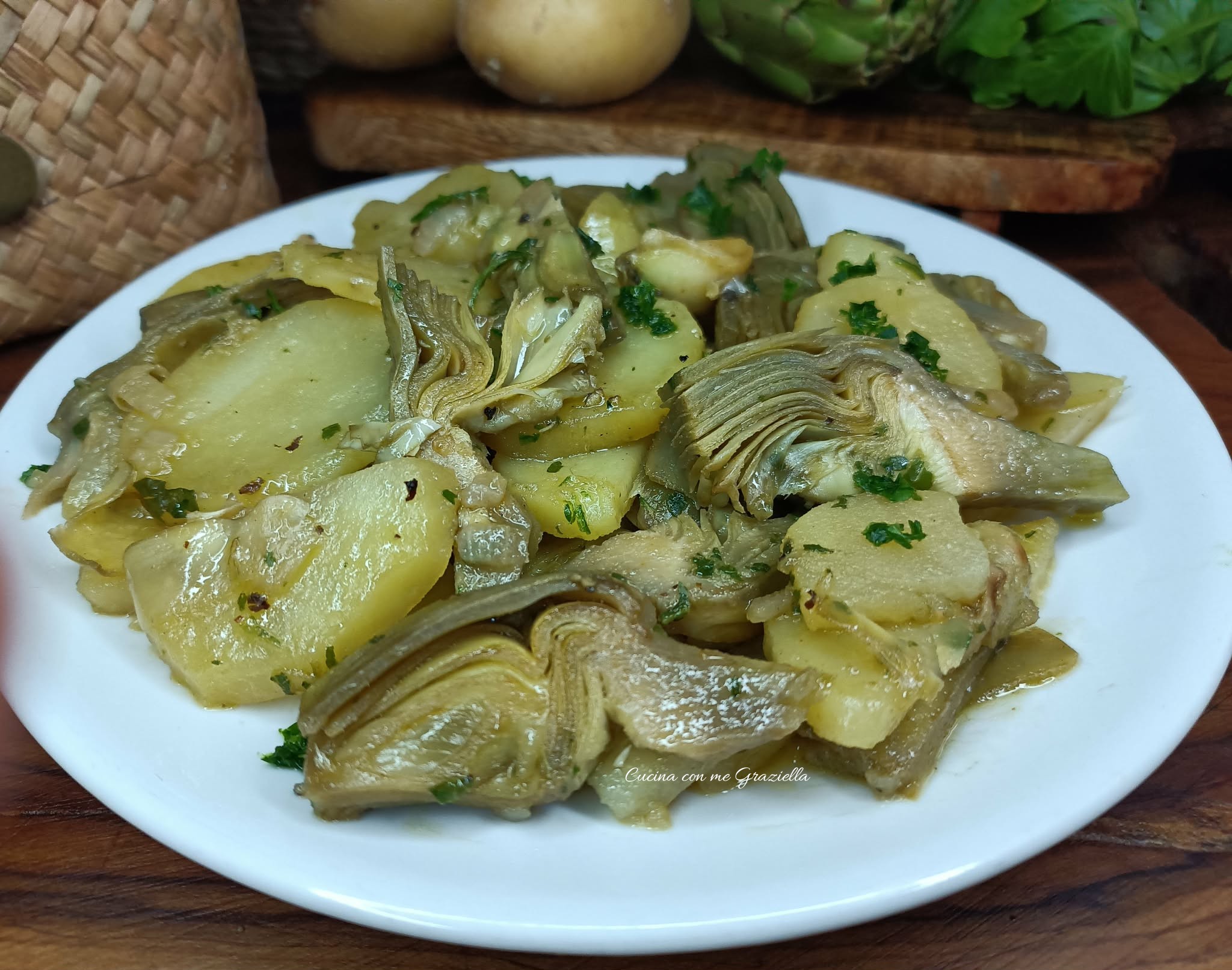 Carciofi e patate in padella