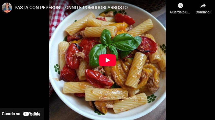 pasta peperoni tonno e pomodori