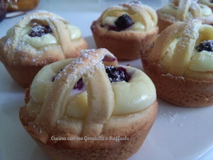Cestini di ricotta e mirtilli