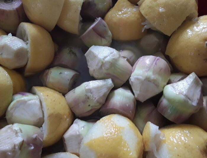 carciofini e limoni