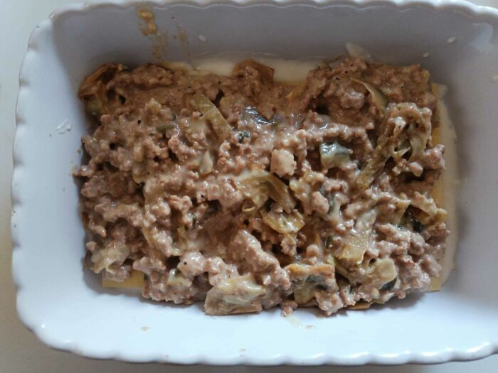 pirofila composto con  besciamella 