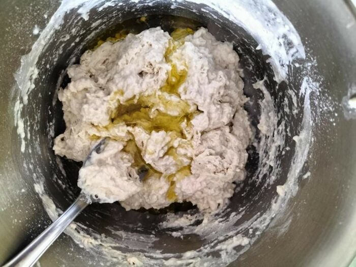 Aggiunta olio impasto