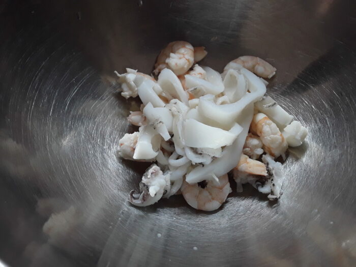 Preparazione insalata