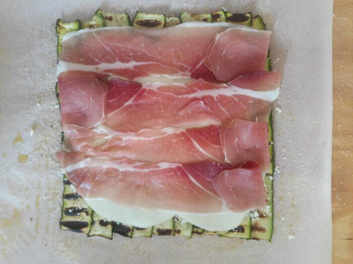 zucchine formaggio e speck