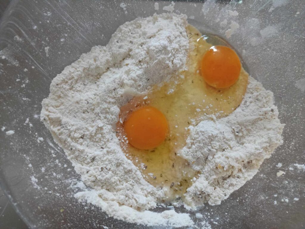 farina zucchero uova