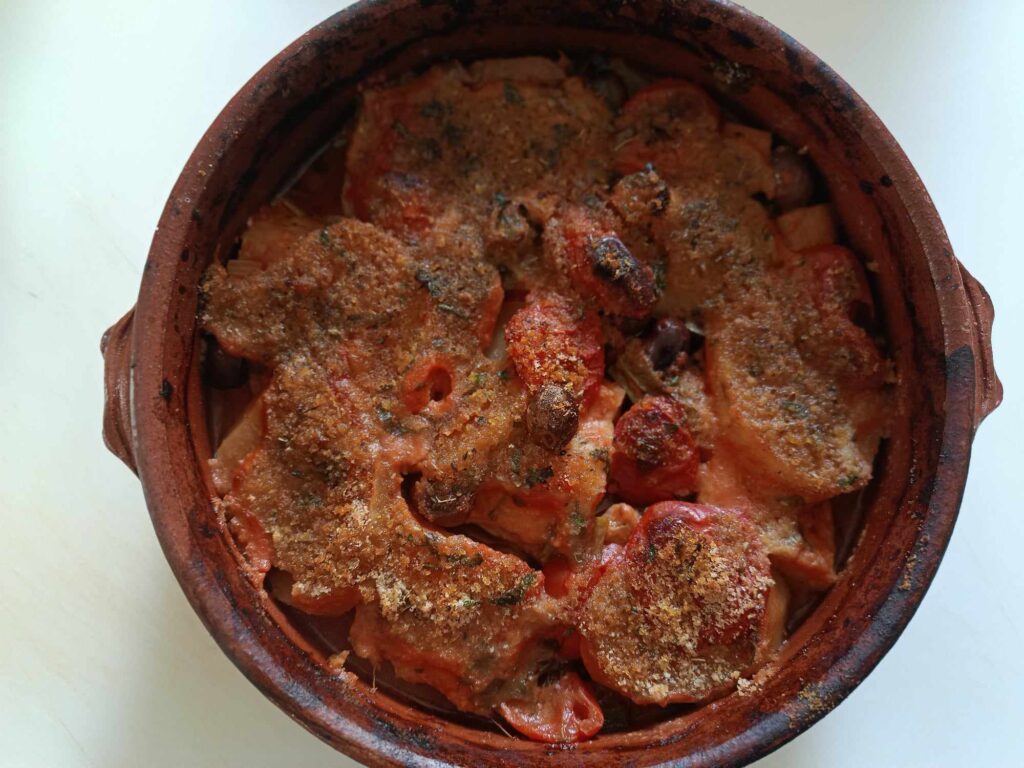  gratinatura Baccalà alla mediterranea