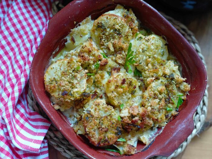 baccalà gratinato al forno con patate
