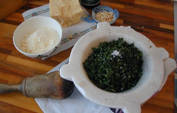 Basilico mortaio