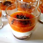  bicchierini con crema di ricotta e cachi
