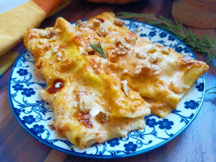 Cannelloni con zucca e formaggi
