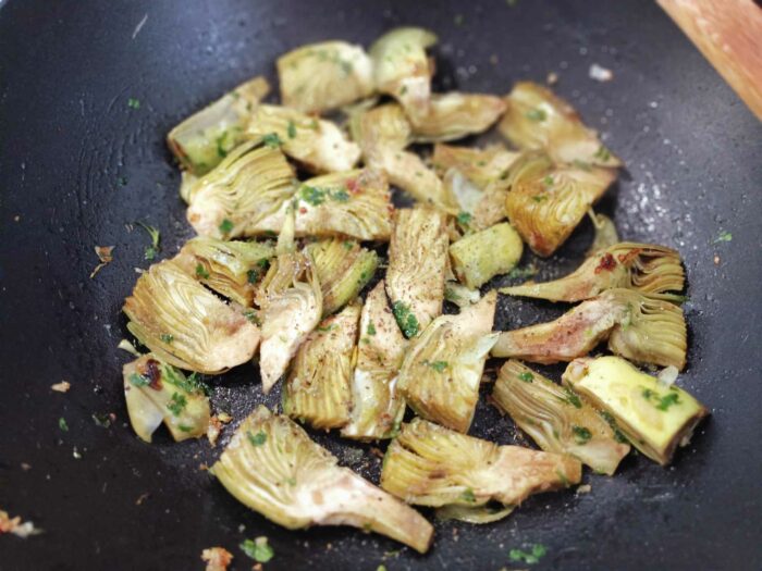 carciofi padella