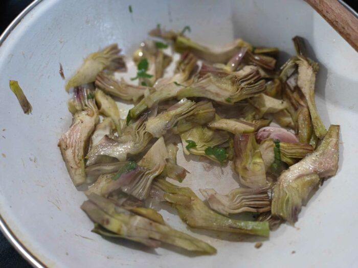 carciofi e soffritto