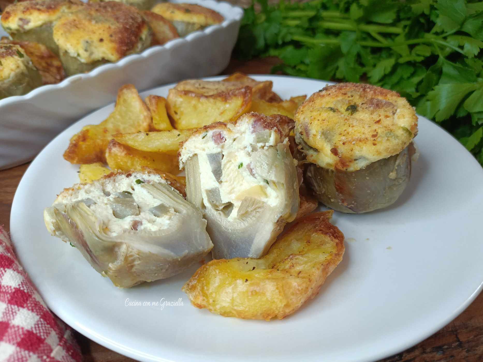 Carciofi ripieni di ricotta