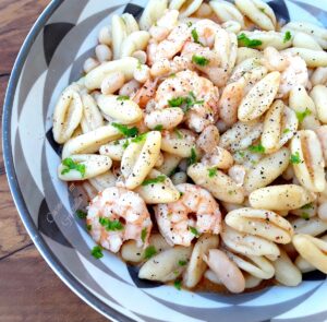 Cavatelli fagioli e mazzancolle