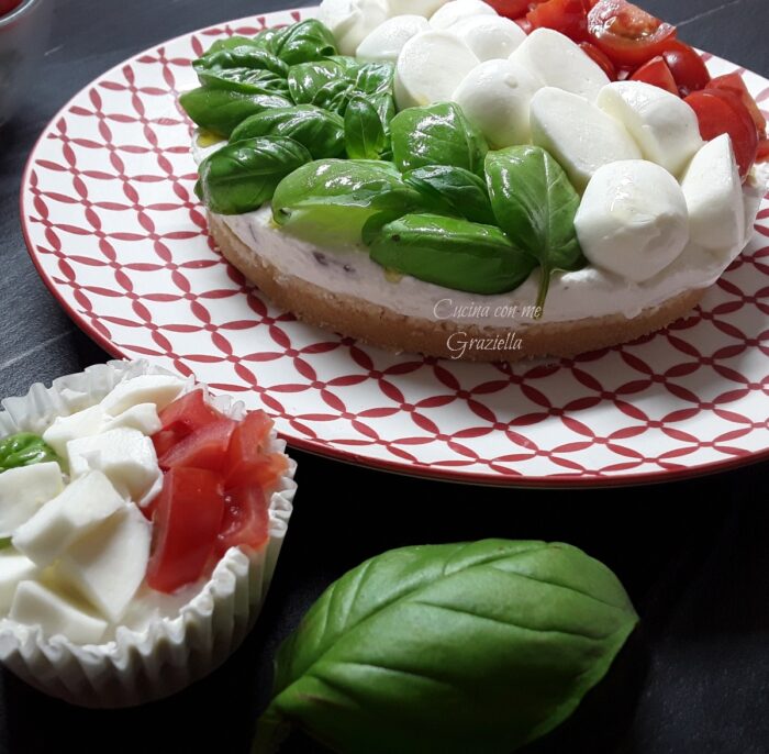 Cheesecake salata tricolore 