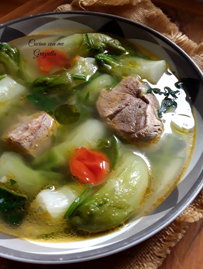 Cicoria in brodo di carne 