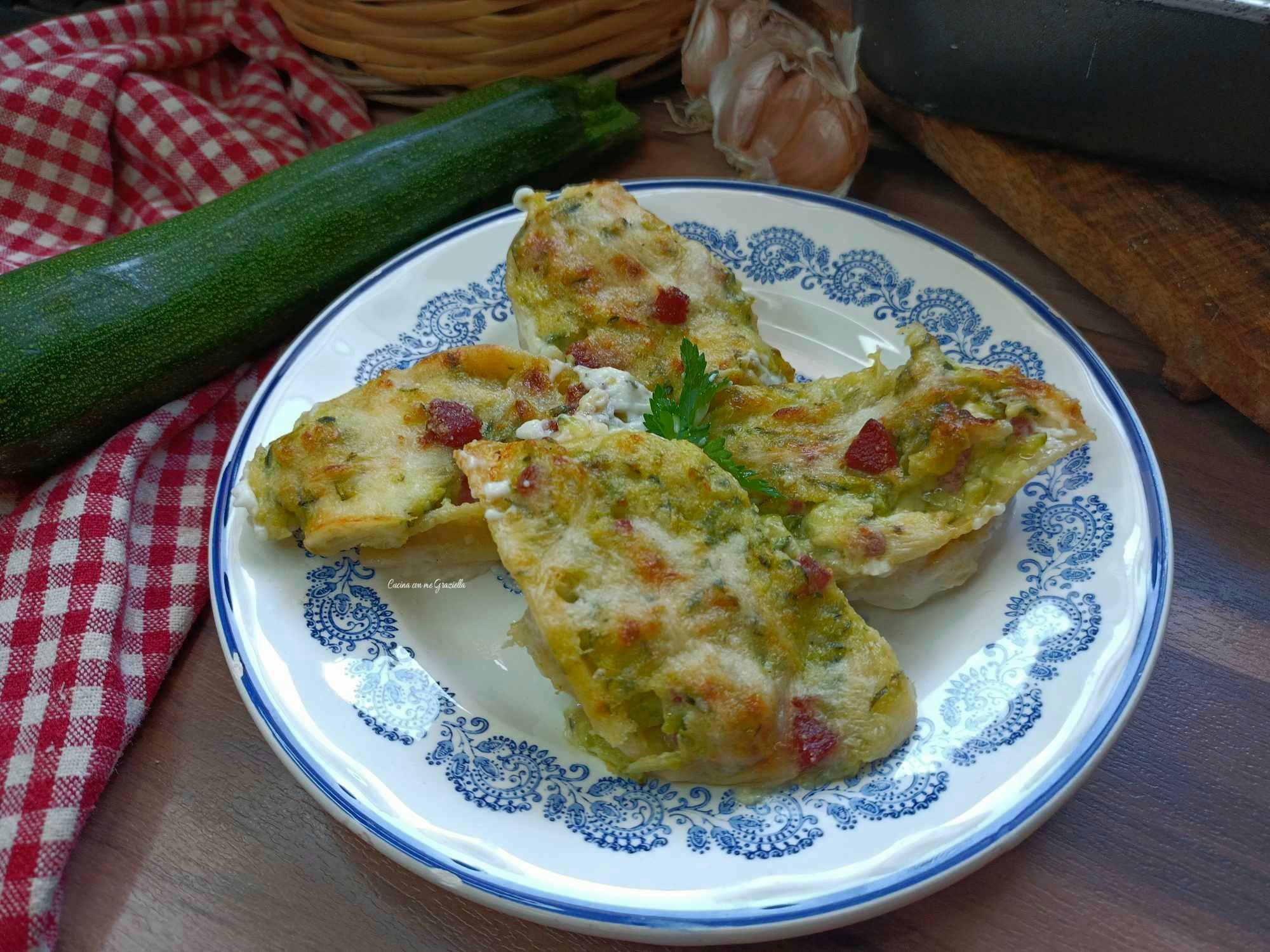 Conchiglioni ripieni di zucchine