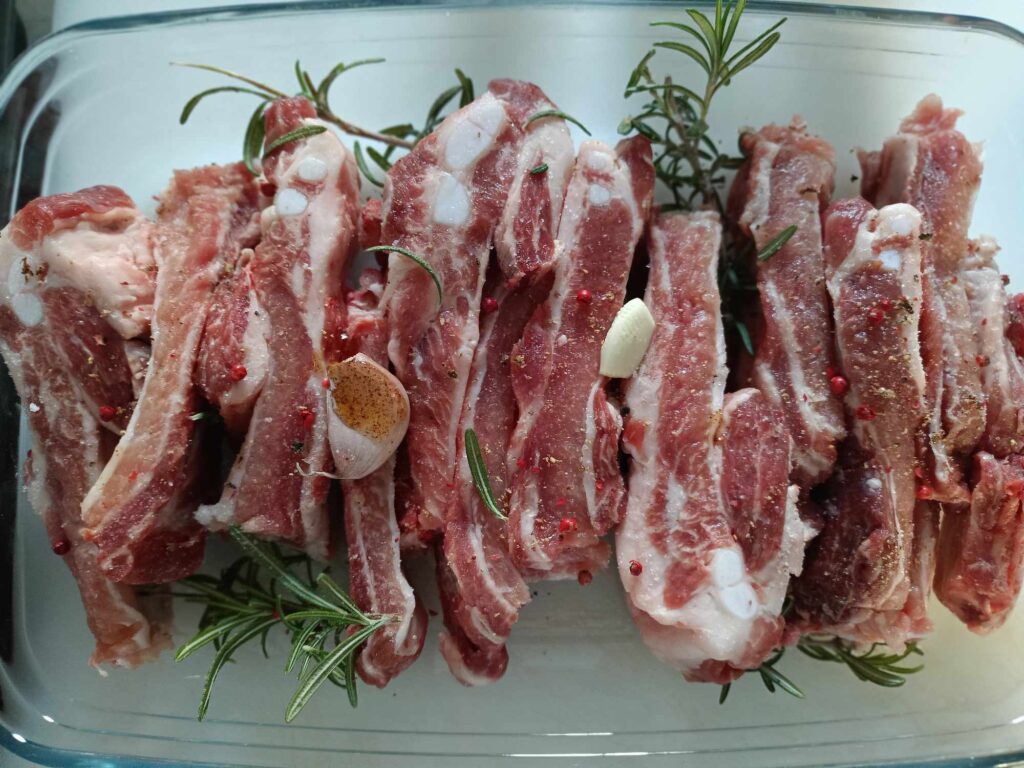 costine in teglia 