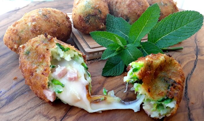 Crocchette di patate e zucchine filanti Crocchette di patate e zucchine filanti