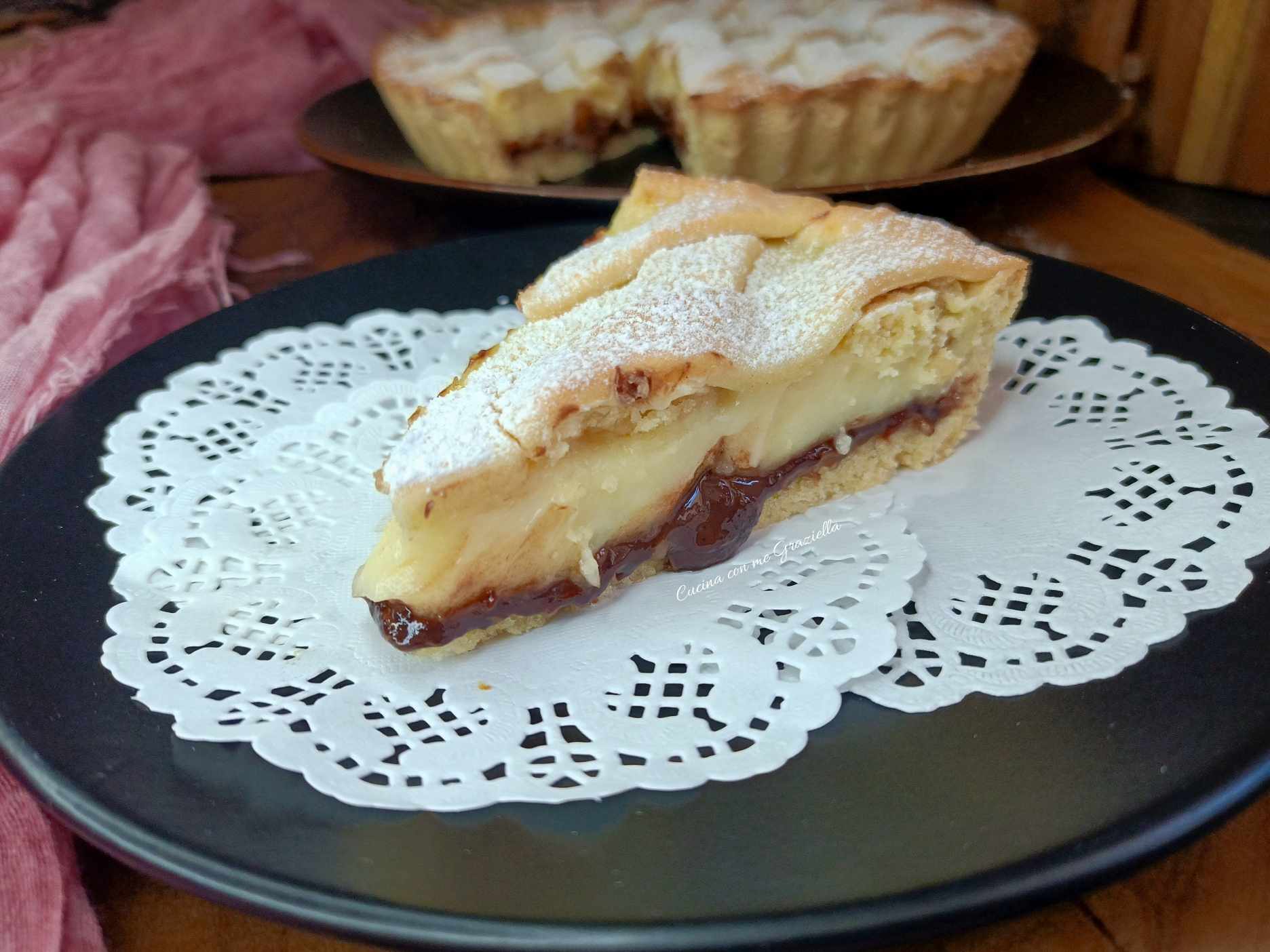 Crostata con crema e nutella