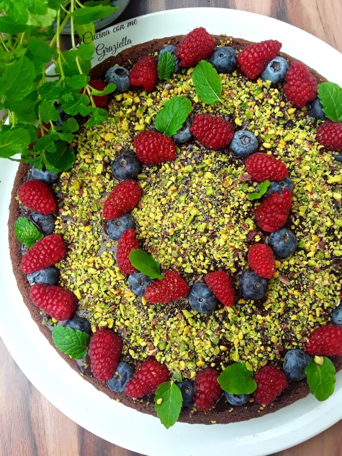 Crostata morbida con ganache al cioccolato