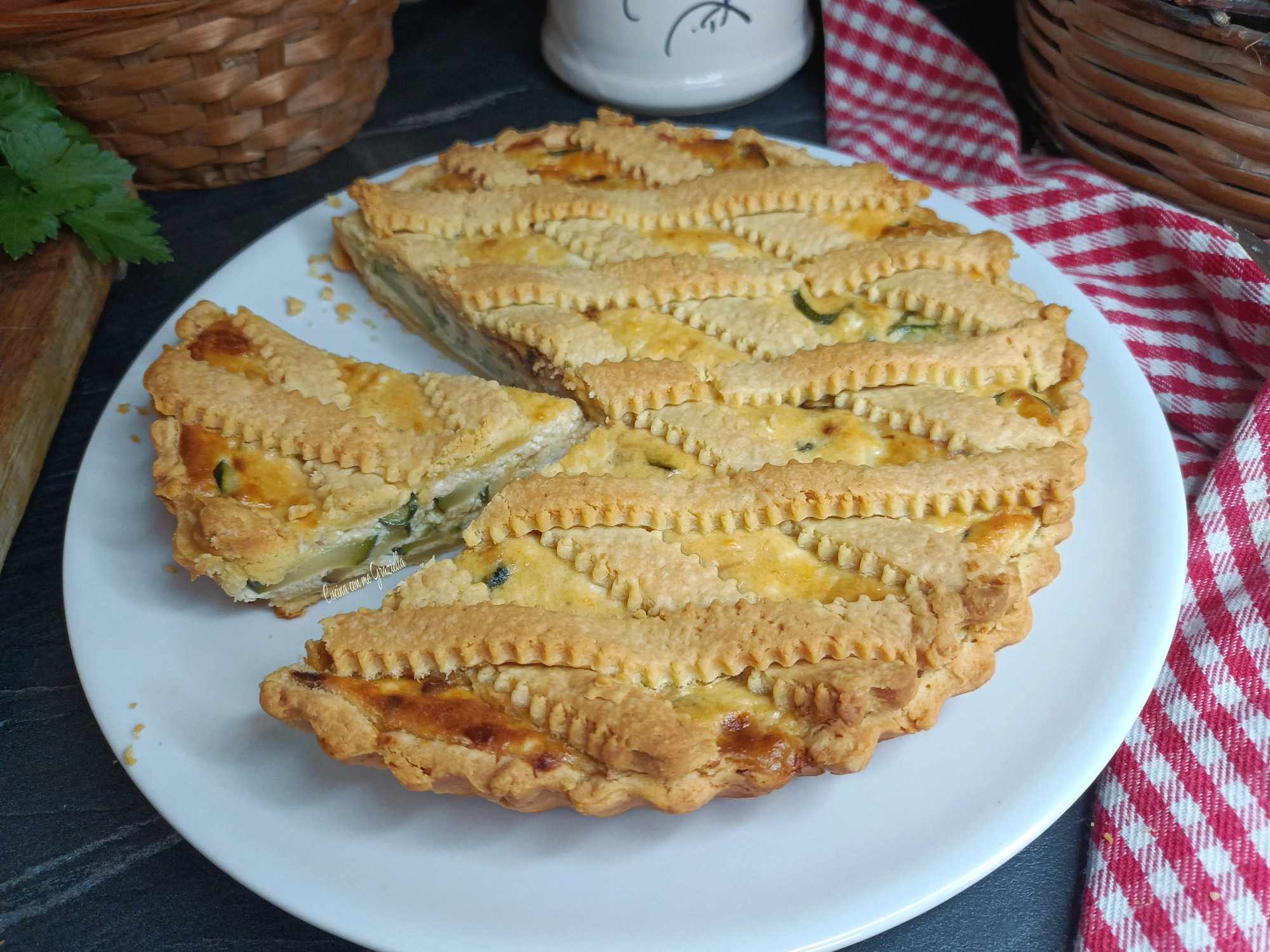Crostata salata ricotta e zucchine