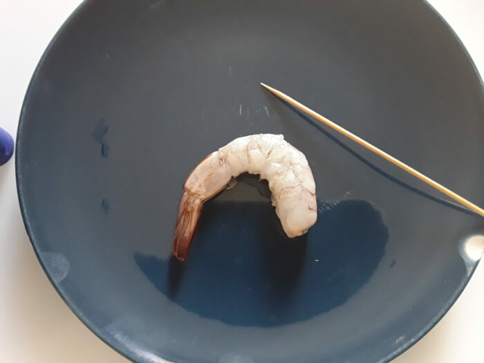 Eliminazione budellino gambero