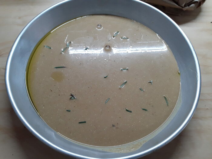 Farinata in teglia
