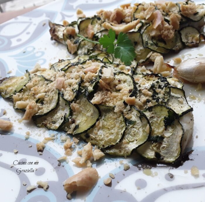 Filetto di orata in crosta di zucchine