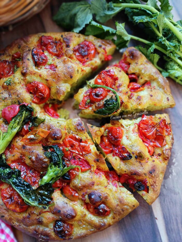 focaccia alle cime di rapa