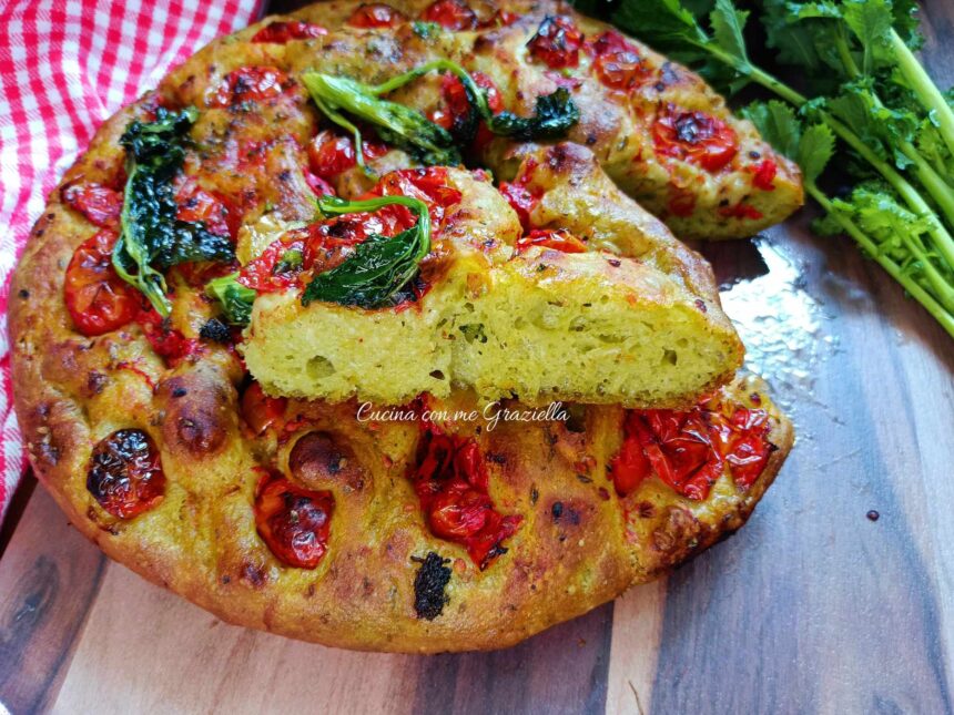 Focaccia alle cime di rapa