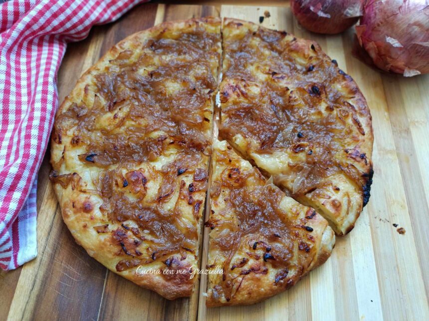 Focaccia barese con cipolla rossa di Acquaviva