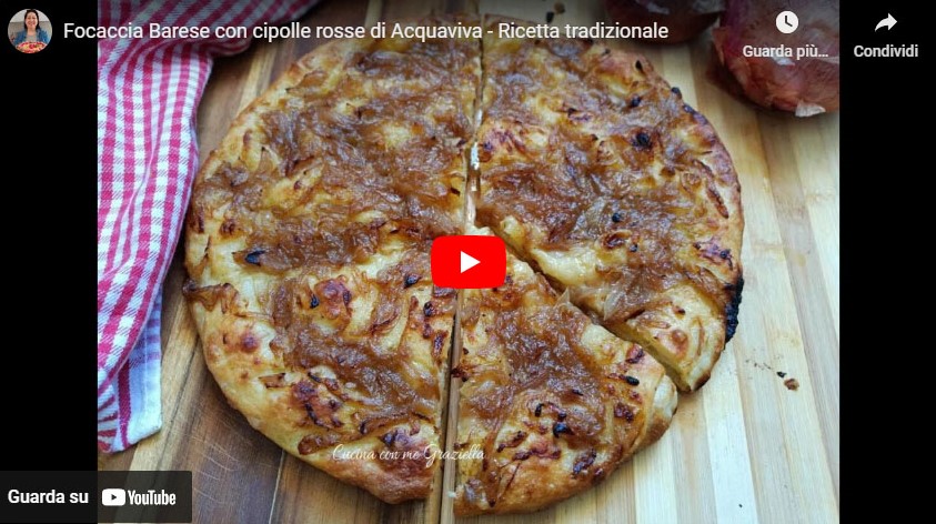 Focaccia barese con cipolle rosse di Acquaviva YT