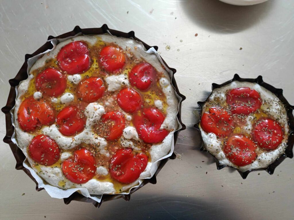 focaccia in teglia condita