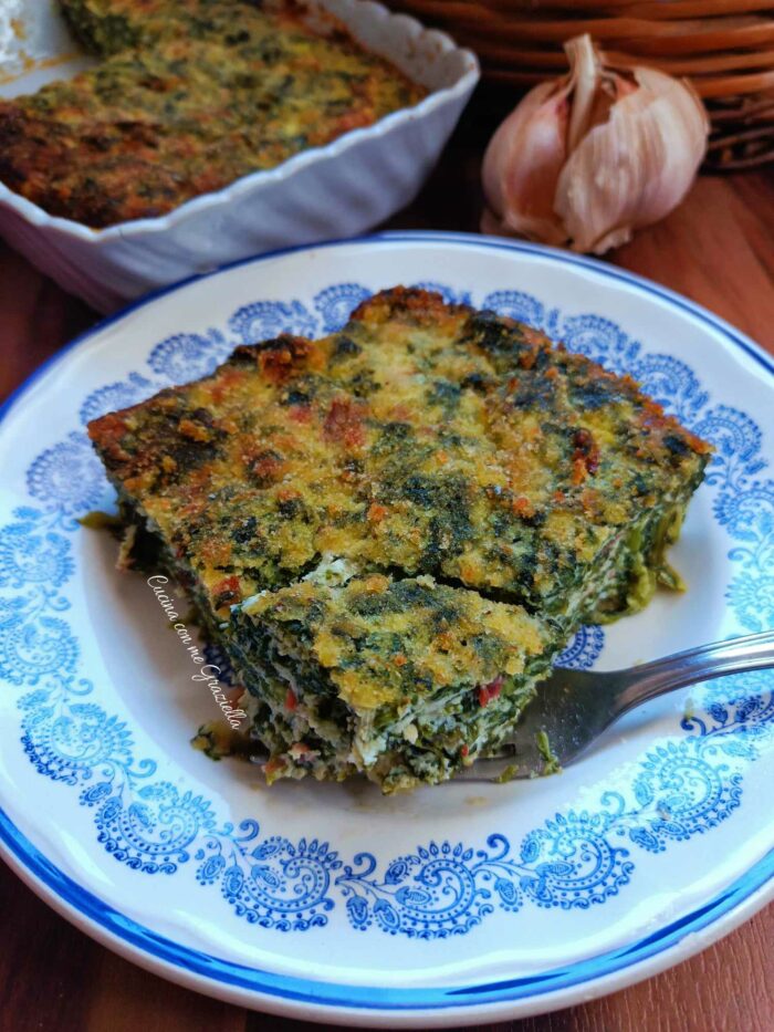 Frittata di ricotta e spinaci al forno