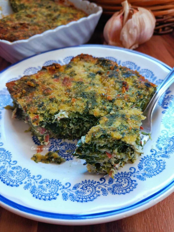 Frittata di ricotta e spinaci al forno