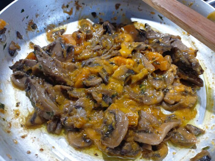 funghi e zucca padella