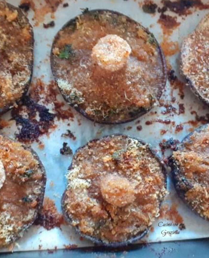 Funghi gratinati al forno