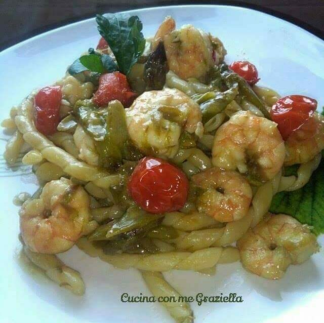 Fusilli di Gragnano con asparagi e mazzancolle