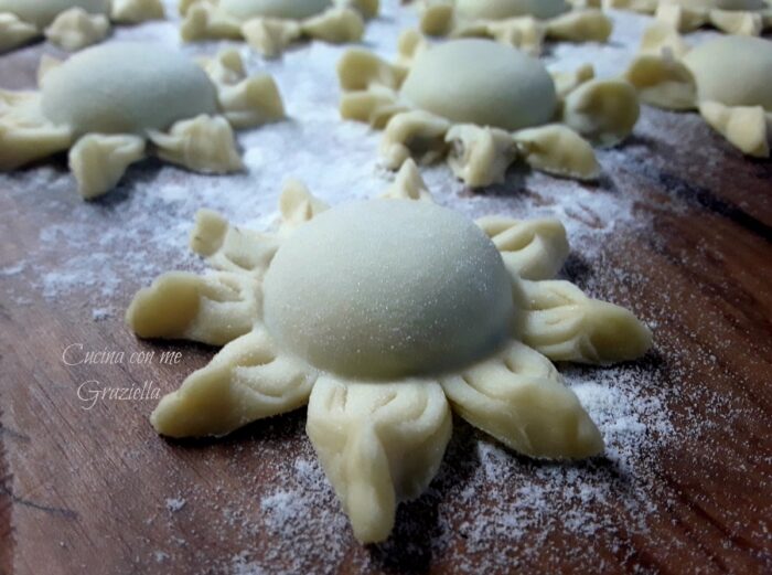 girasoli di pasta fresca senza uova