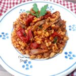 Grano funghi e salsiccia