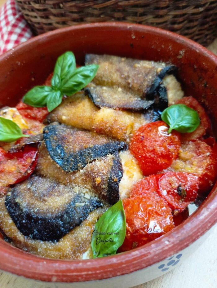 Involtini di melanzane ripieni di ricotta al forno