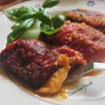 Involtini di peperoni con mozzarella al forno
