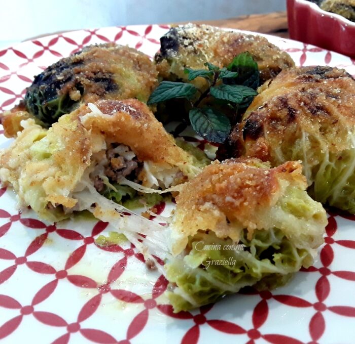 involtini di verza con carne e riso