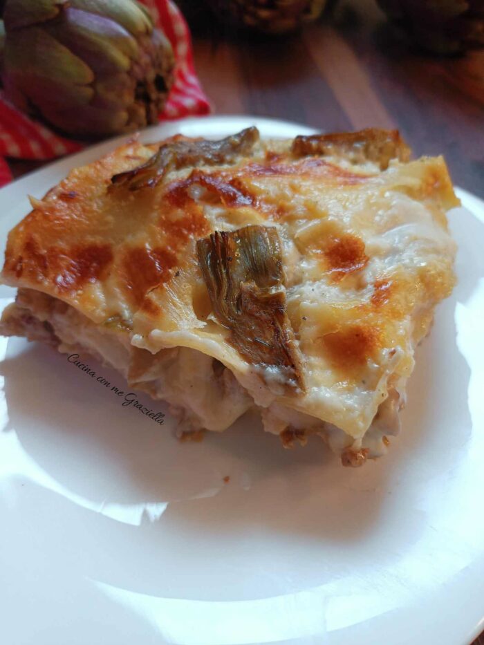 Lasagne di carne e carciofi 