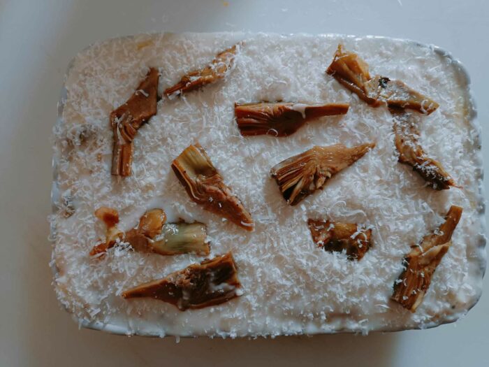 pirofila lasagne carciofi