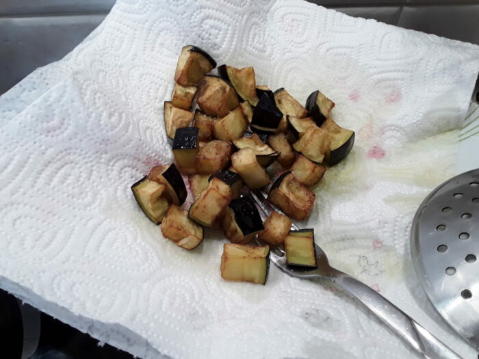 Melanzane a tocchetti fritte