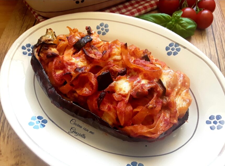 Melanzane ripiene di pasta
