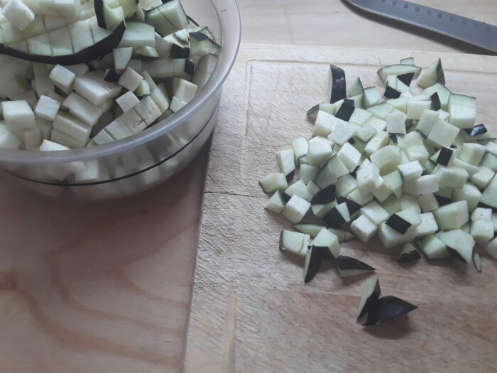Melanzane a tocchetti Melanzane a tocchetti
